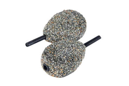 Ultimate Flat Pear Inline Dark Gravel Plomo para Carpa (2 pcs)