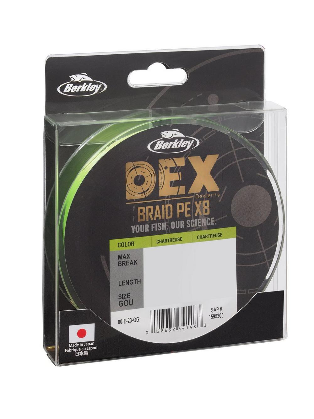 Berkley Dex X8 PE Línea Trenzada Chartreuse (300m)
