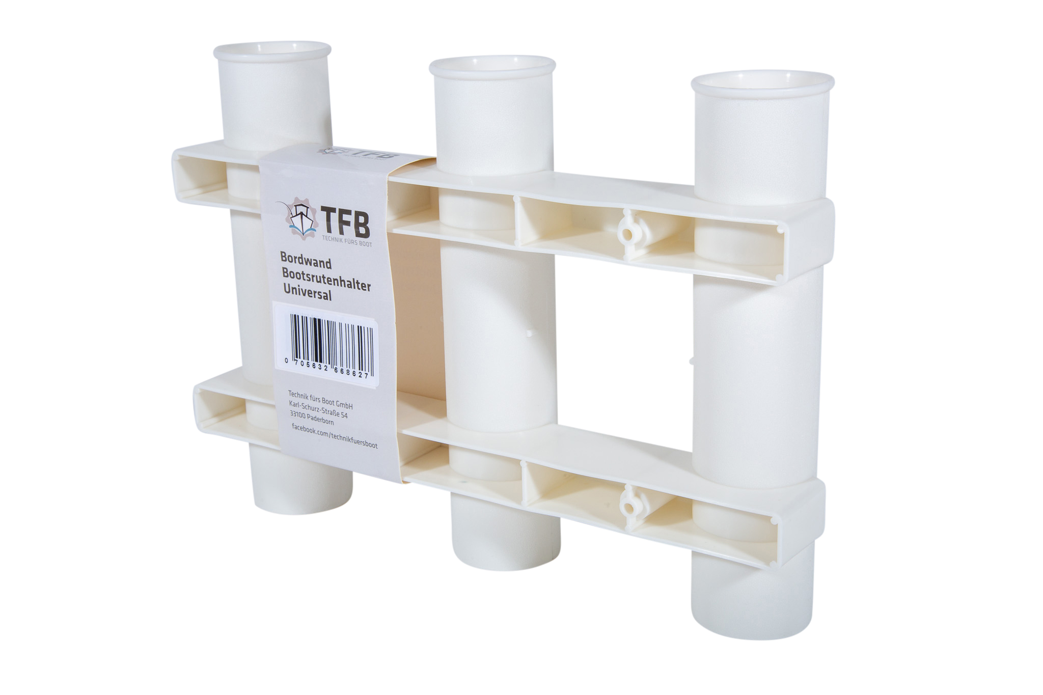 TFB Bordwand Soporte de Caña Universal - Blanco