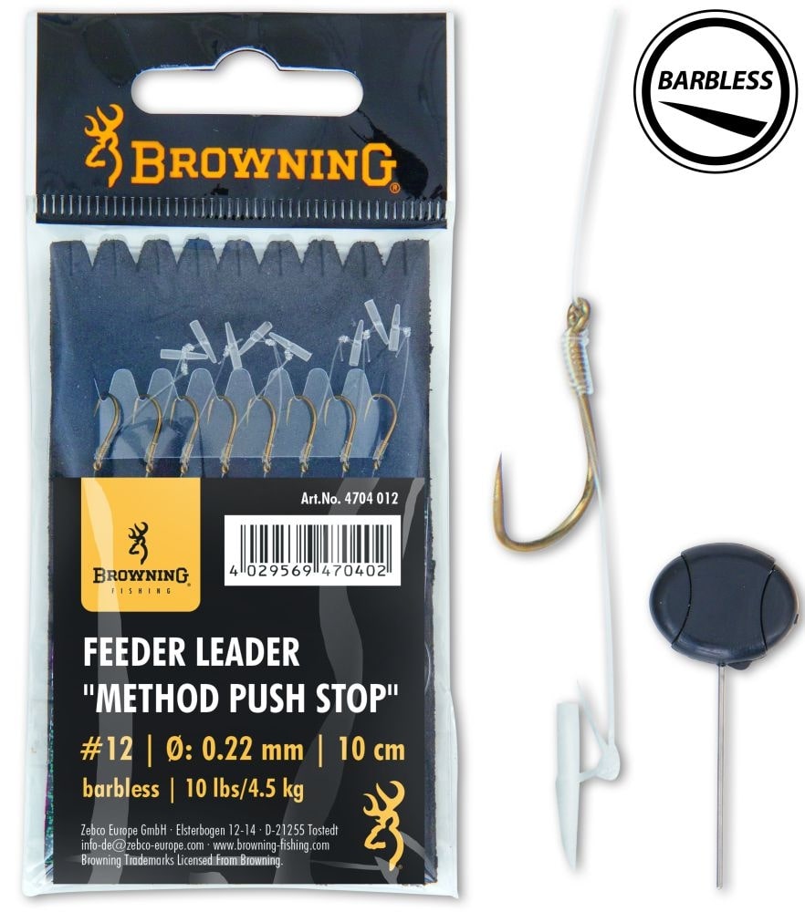 Browning Feeder Líder Method Push Stop Líder para Pez Blanco (8 piezas)