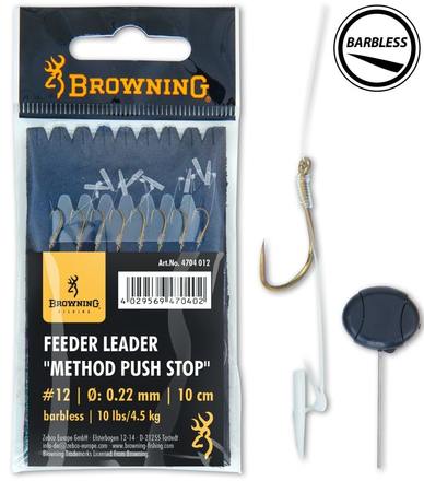 Browning Feeder Líder Method Push Stop Líder para Pez Blanco (8 piezas)