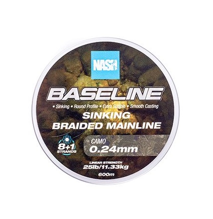 Nash TT Baseline Sinking Braid UV Yellow Línea Trenzada (600m)