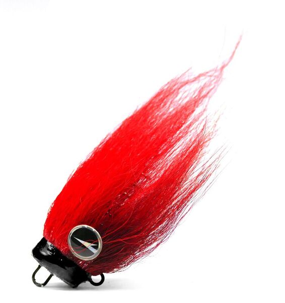 VMC Mustache Rig Red Hot Bucktail Jighead Sin Plomo