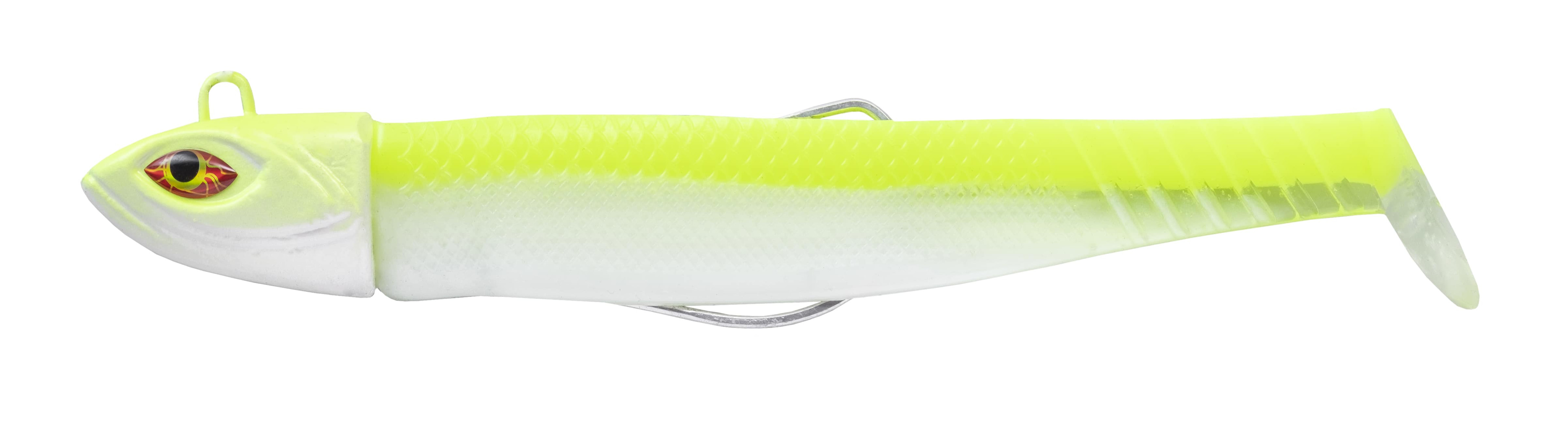 Cinnetic Crafty Candy Shad 17cm (125g) (2 pcs) - White Chartreuse