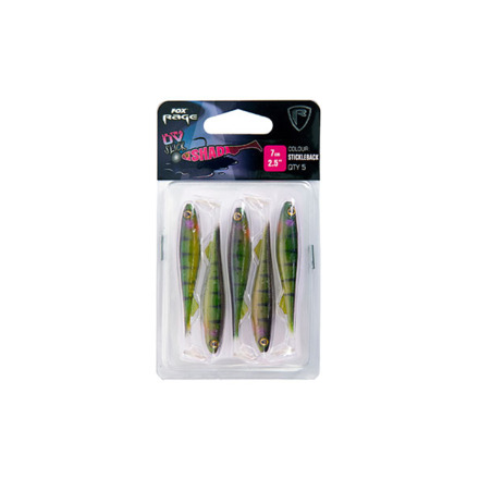 Fox Rage Slick Shad Stickleback Ultra UV Paquetes 5pcs