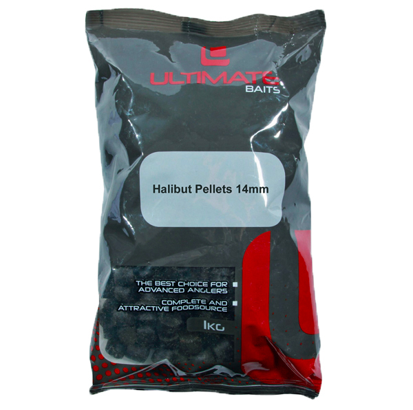 Adventure Caja para Carpa de Lujo, llena de end-tackle de marcas reconocidas - Ultimate Baits Halibut Pellets