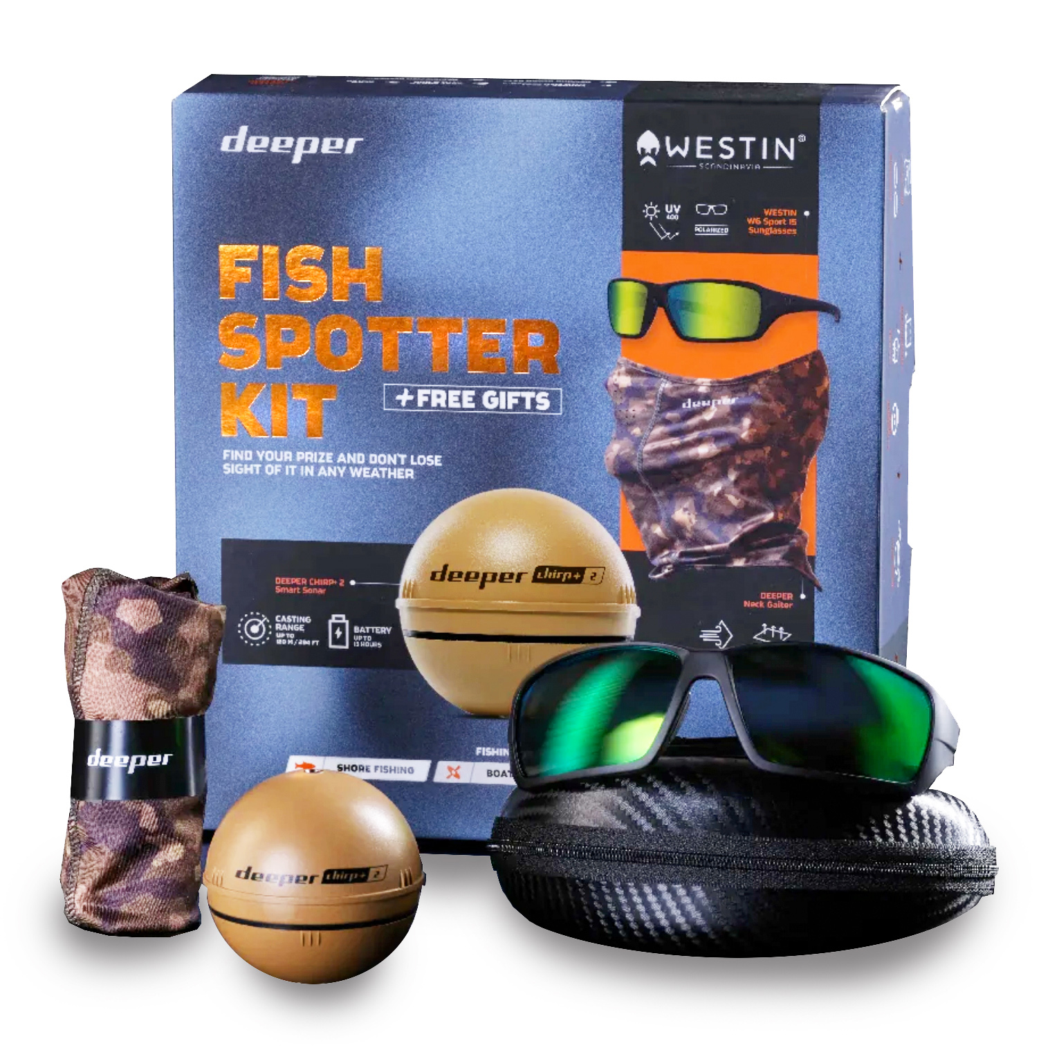 Deeper Fish Spotter Kit de Sonda de Pesca