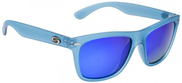 Strike King SK Plus Gafas de Sol - Cash Matte Translucent Blue Frame / Multi Layer White Blue Mirror Gray Base