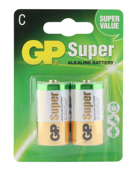 GP Pilas Alcalinas - GP Super Alkaline C Baby, 2 pcs