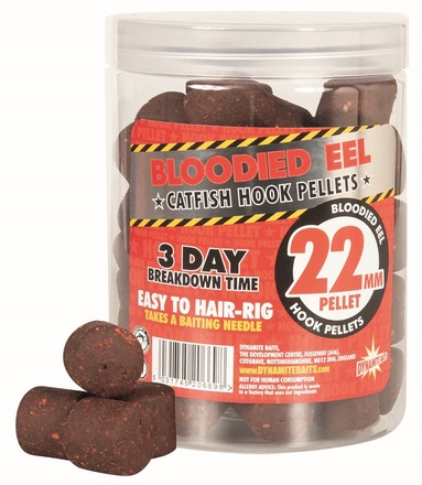 Dynamite Baits Blooded Eel Hook Pellets Rojos para Siluro (22 mm)