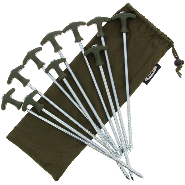 NGT 10 x 12" Estacas para Bivvy incluye Estuche