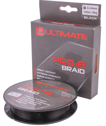 Ultimate Pro-8 Trenzada 0.20mm 12kg 150m Black