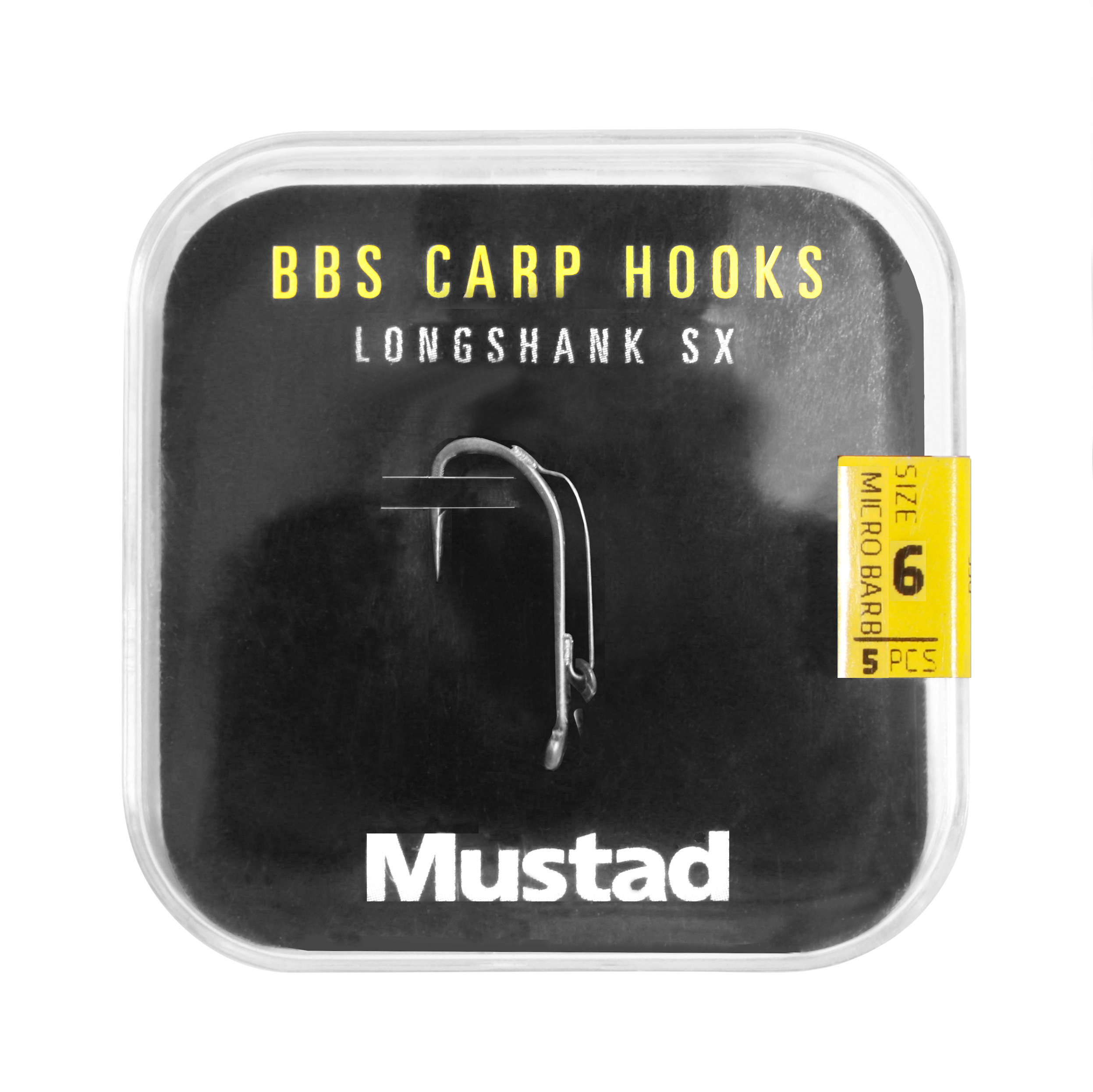 Mustad Long Shank 40 Carp Hooks Pack Anzuelos para Carpa (6 paquetes + Multi Box)