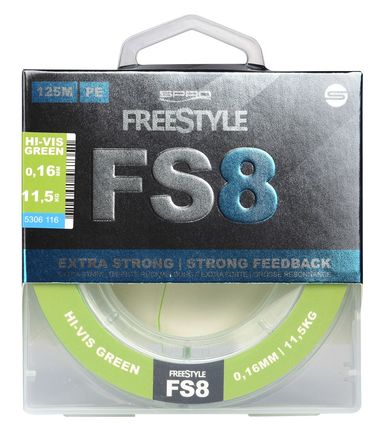 Spro Freestyle FS8 Braid Hi-Vis Chartreuse Línea Trenzada (125m)