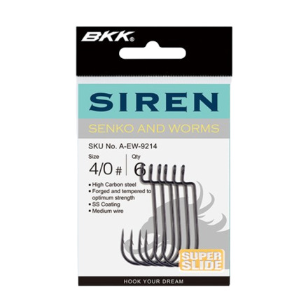 BKK Siren Worm Tamaño de Anzuelo 2/0 (6 pcs)