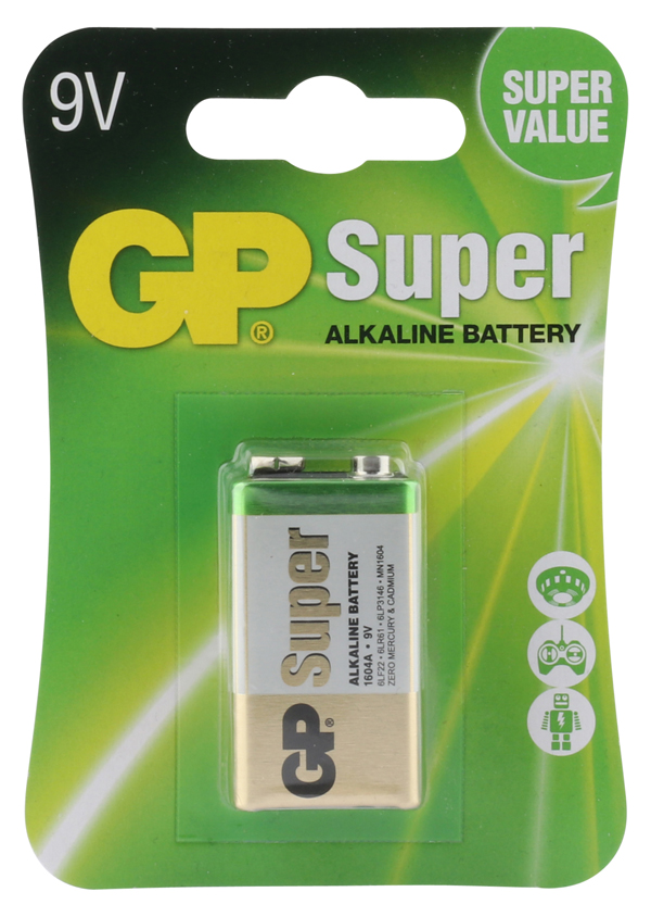 GP Pilas Alcalinas - GP Super Alkaline 9V, 1pcs