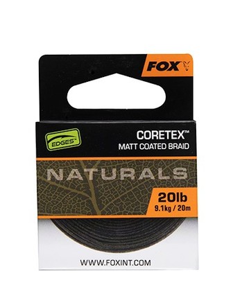 Fox Edges Naturals Coretex Hooklink Material de Bajo de línea (20m)