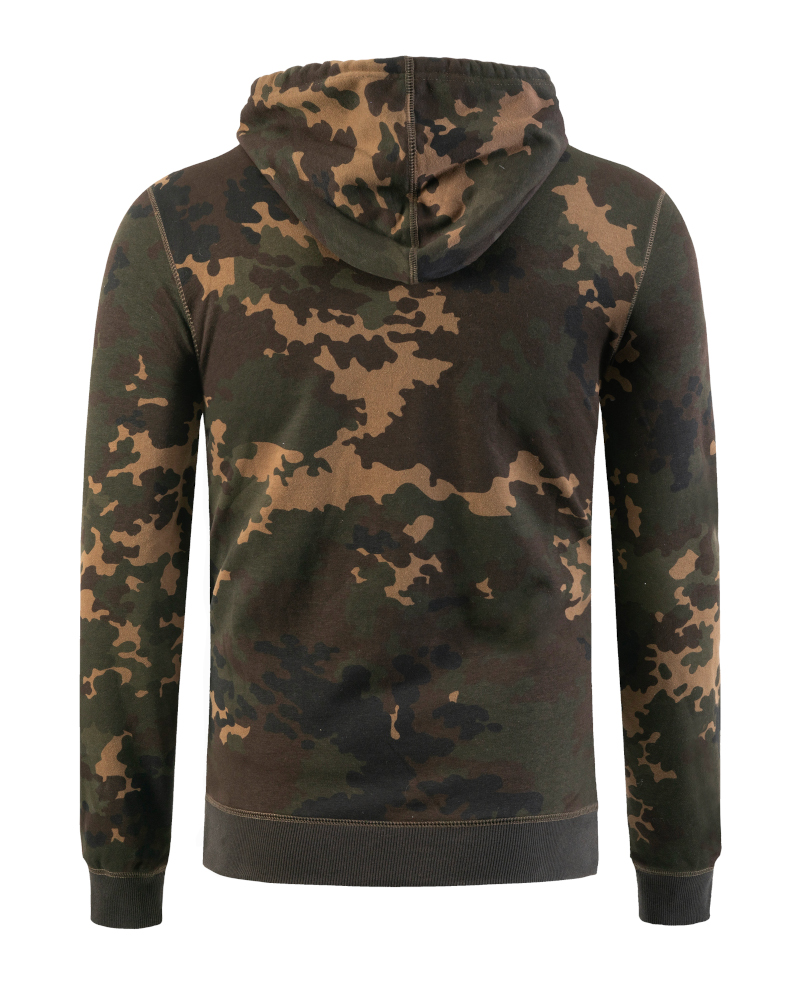 Korda Zip Hoodie Dark Kamo Sweater de Pesca