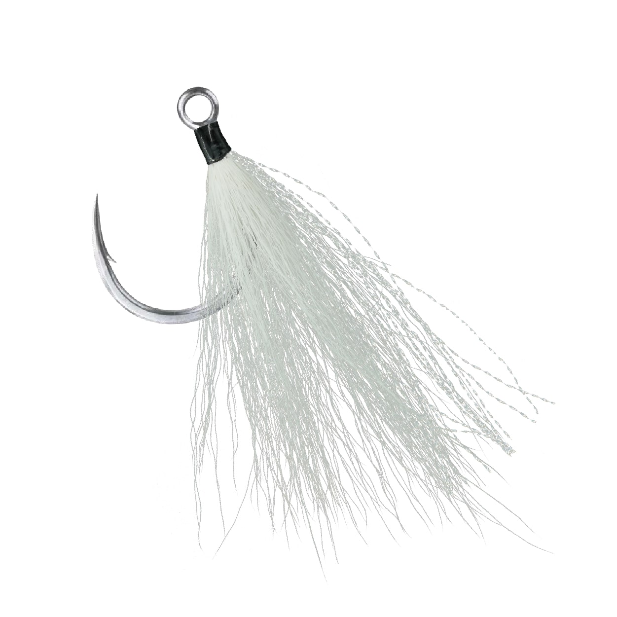 BKK Lone Diablo BT White Bucktail Anzuelo para Mar (2 piezas)