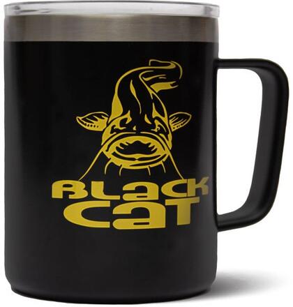 Black Cat Taza térmica de acero inoxidable