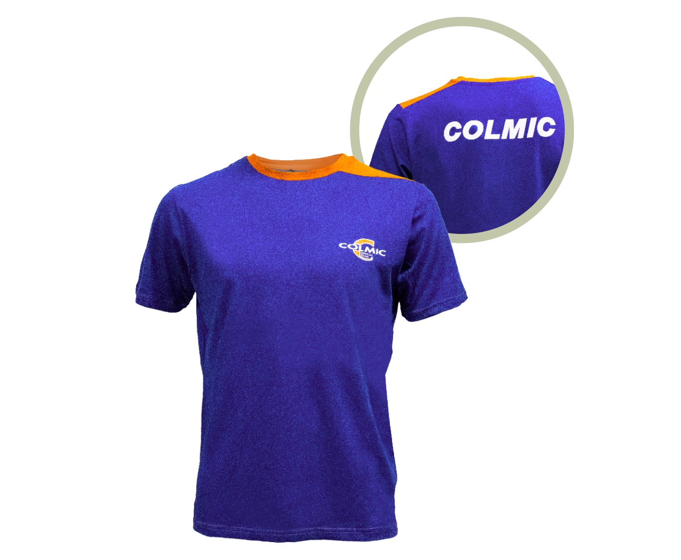 Colmic Camiseta: Azul/Naranja