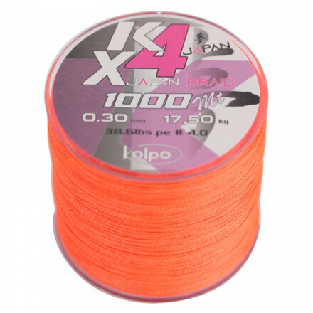 Kolpo K Braid X4 Orange Línea Trenzada 1000m