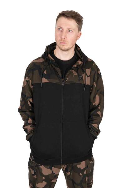 Fox LW Black/Camo Split Hoody con Cremallera