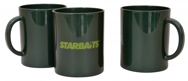 Super Adventure Caja para Carpa de Lujo, llena de end-tackle de marcas reconocidas - Starbaits Mug Set, Dark Green