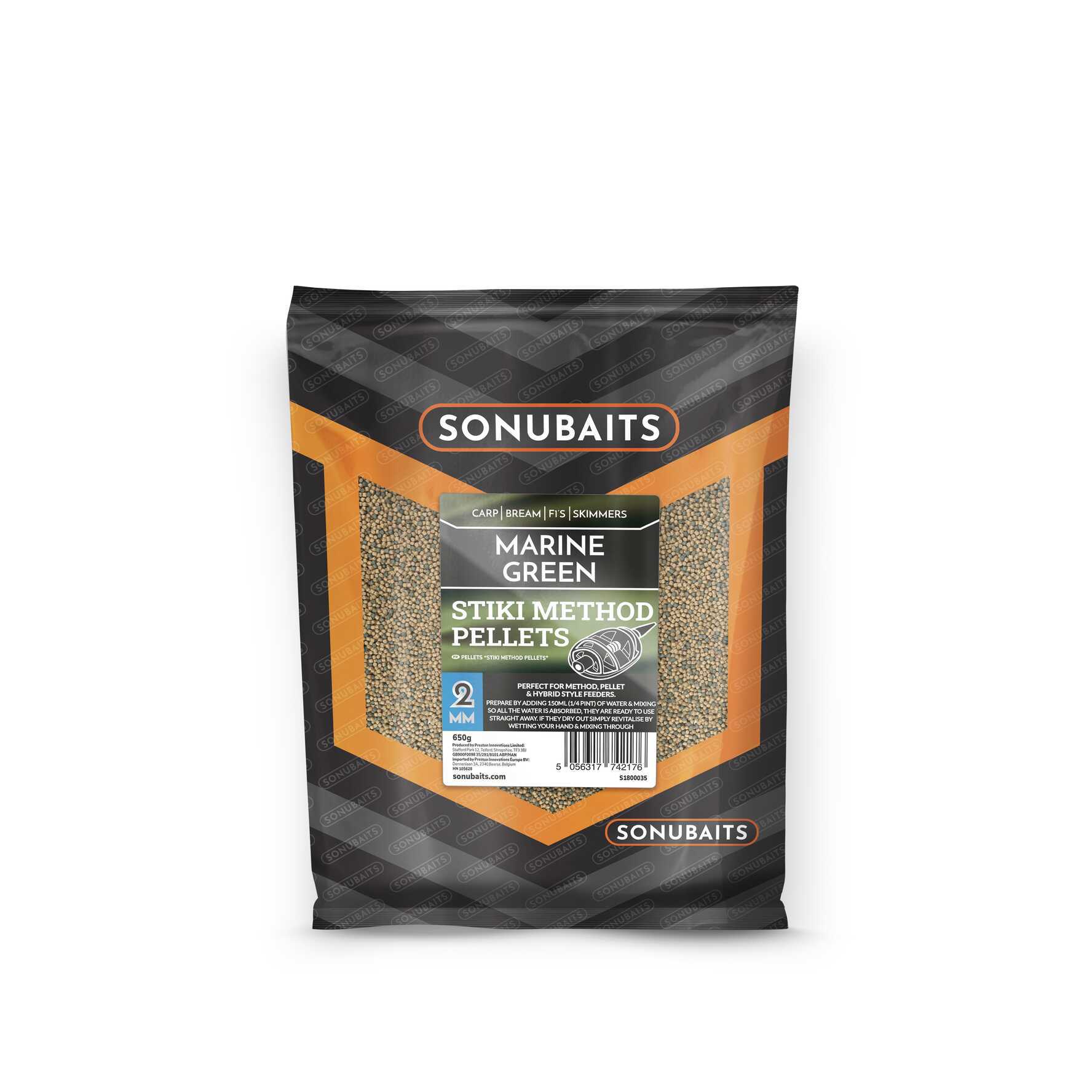 Sonubaits Stiki Marine Green Method Pellets (650 g)