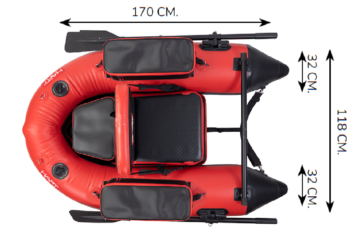 Hart Sikkario X-Black Float Tube Pato de Pesca