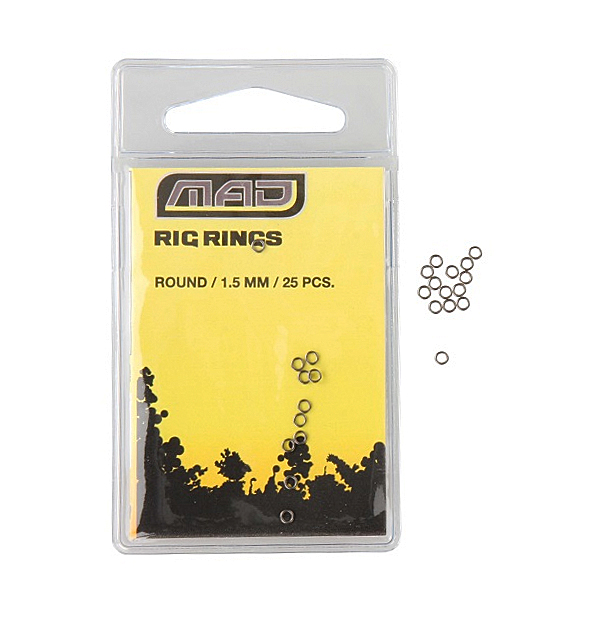 Carp Tacklebox, llena de artículos de pesca de las mejores marcas. - Mad Rig Rings Round 2.5mm (25pcs)