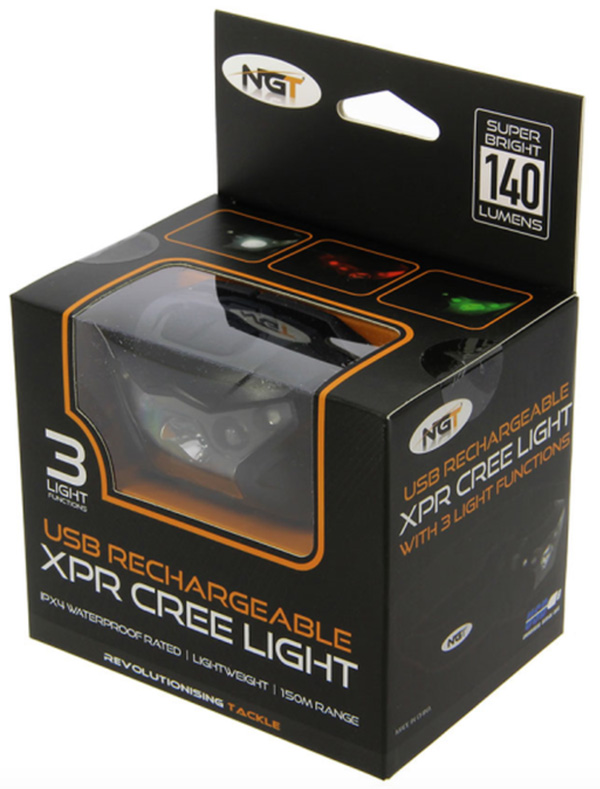 NGT XPR Cree USB-Linterna de Cabeza recargable
