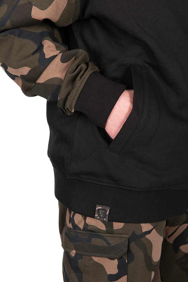 Fox LW Black/Camo Split Hoody con Cremallera