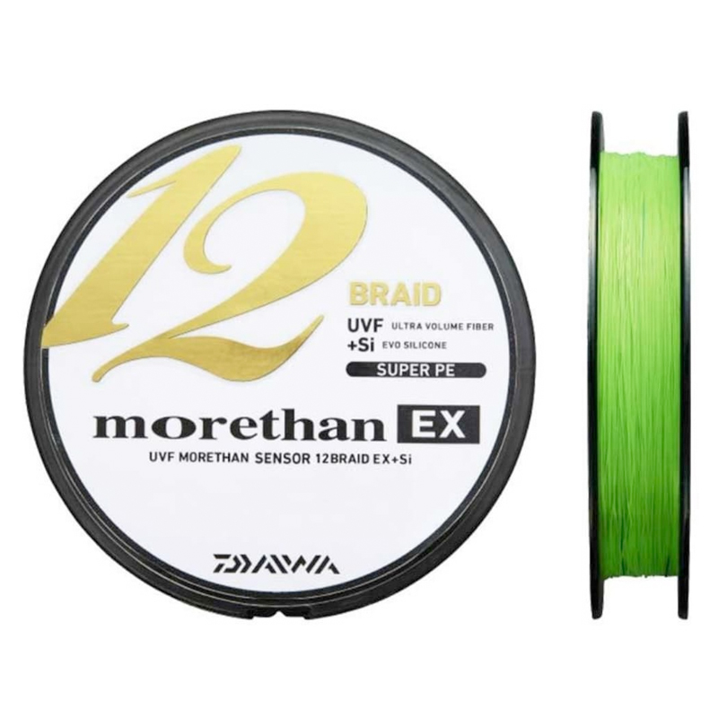 Daiwa Morethan 12 EX+Si Línea trenzada Lime Green 135m