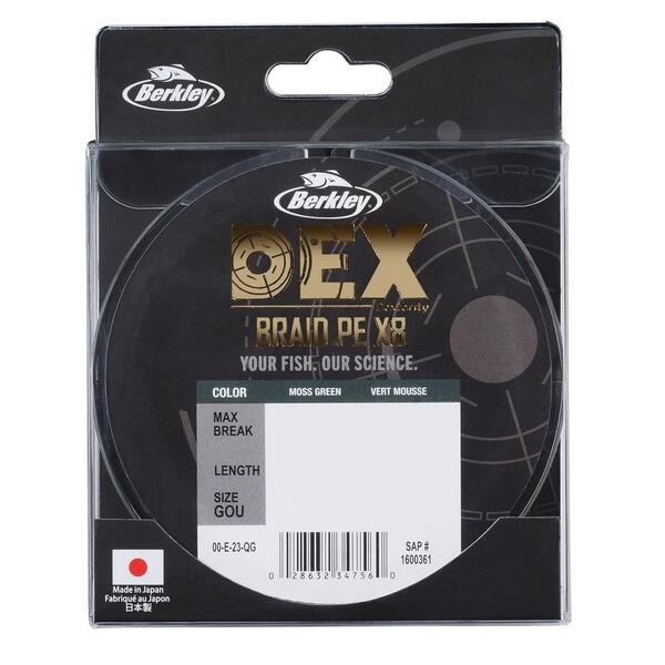 Berkley Dex X8 PE Línea Trenzada Moss Green (300m)