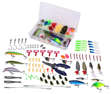 Fish4All Multi Caja de Señuelos con Alicates (103pcs)