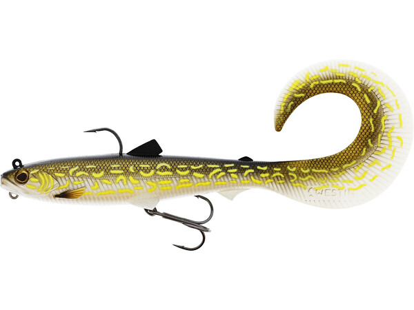 Westin Bullteez Curltail R 'N R 21 cm (73 g) Softbait Hundimiento - Natural Pike