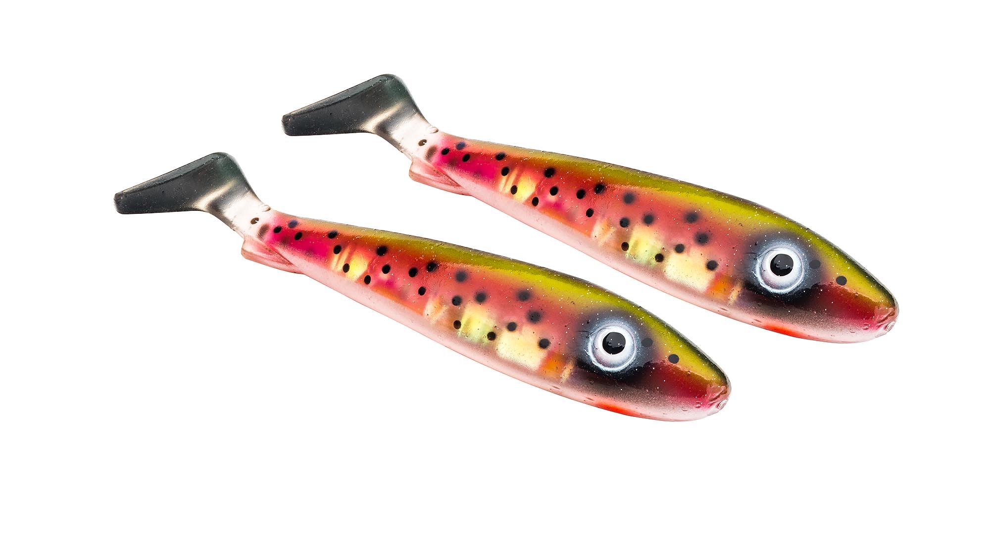 Svartzonker McRubber Shad 21cm (2 piezas) - Flash Electric Steel Head