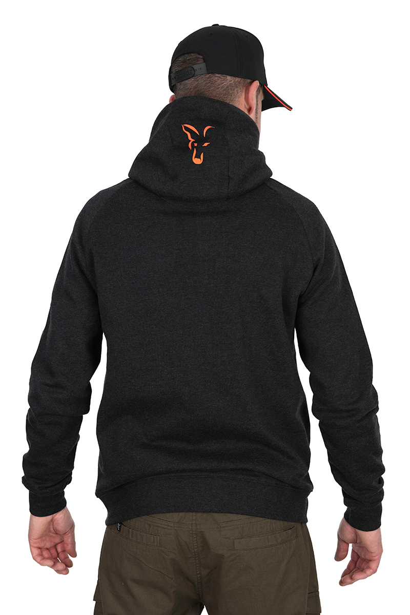 Fox Collection LW Hoody Black & Orange Sweater para Pesca