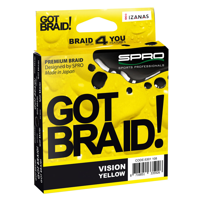 Spro Got Braid! 1500m Línea trenzada - Vision Yellow