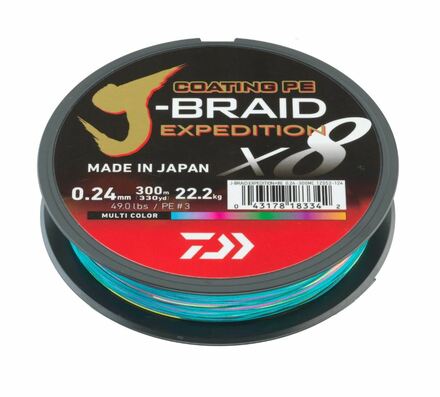 Daiwa J-Braid Expedition X8E Línea Trenzada Multicolor (300 m)