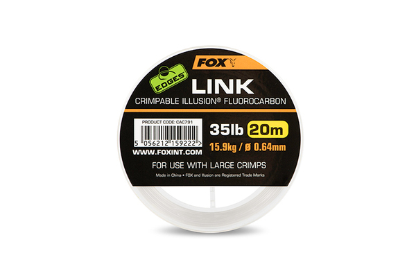 Fox Edges Link Illusion Fluorocarbon Material de Lider para Carpa (20m)