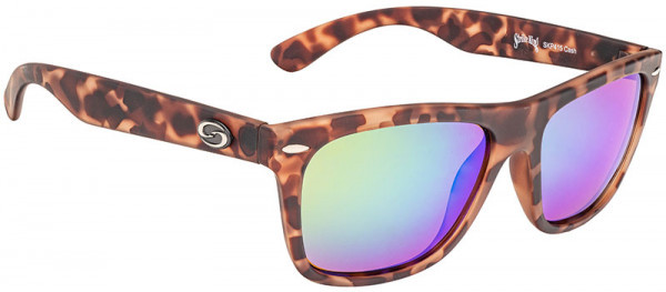 Strike King SK Plus Gafas de Sol - Cash Matte Tortoiseshell Frame / Multi Layer Green Mirror Amber Base