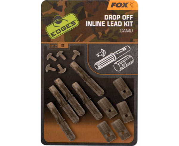 Fox Edges Camo Plomo Inline Kit Drop Off 5 piezas