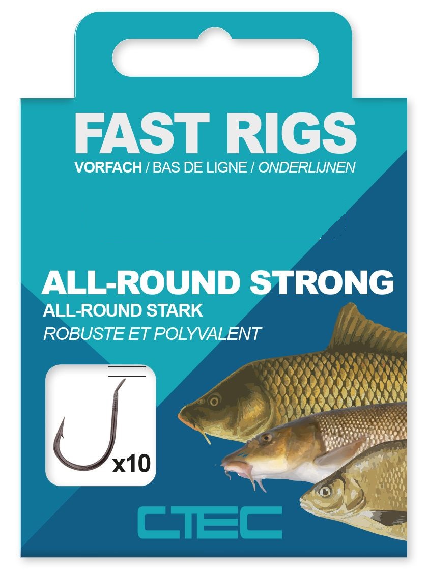 C-Tec Allround Strong Hook Rigs Bajo de Línea 0.20mm #14 (10 pcs)