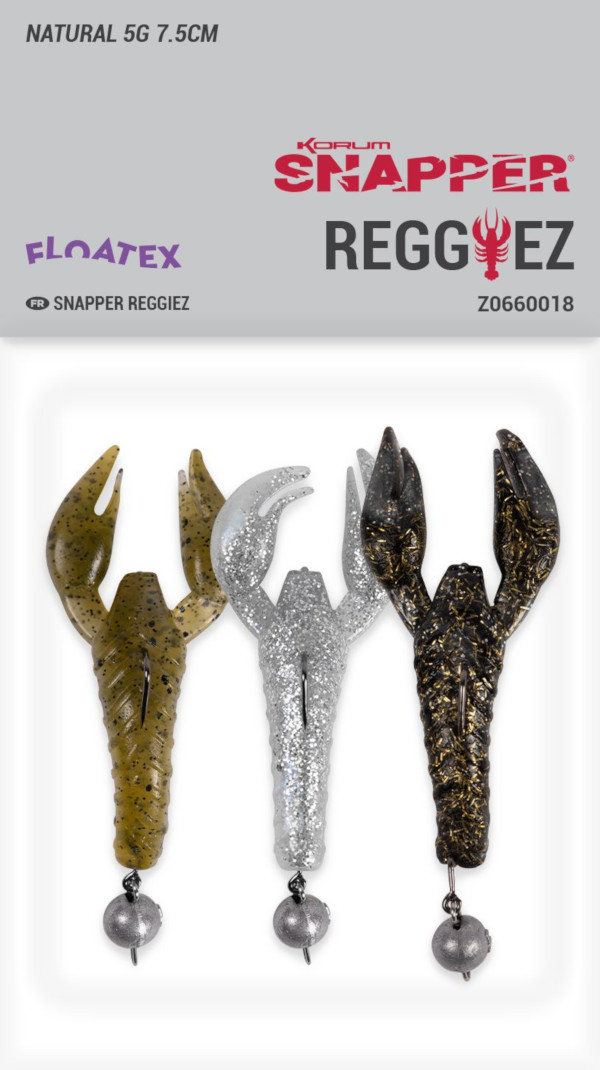 Korum Snapper Floatex Reggiez Set 7,5cm 5gr, 3 piezas - Natural