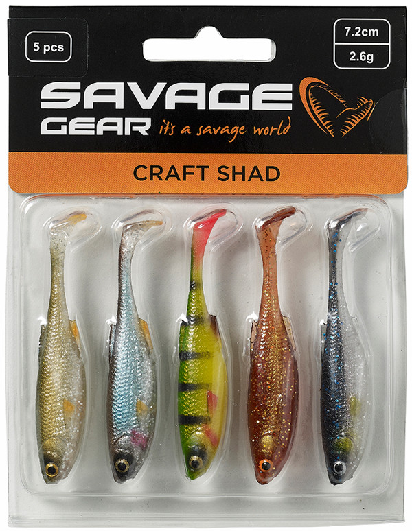 Savage Gear Craft Shad Mix, 5 piezas - Clear Water