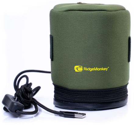 RidgeMonkey EcoPower USB Tapa para Bidones de Gas con Calefacción