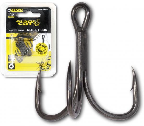 Black Cat Curved Point Treble Hook DG (5 piezas)