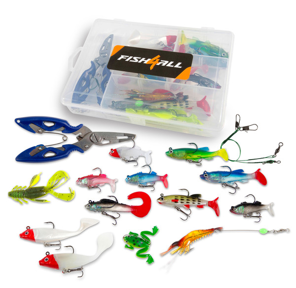 Fish4All Multi Caja de Señuelos con Alicates (34pcs)